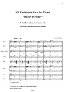Happy Birthday für 8 Instrumente